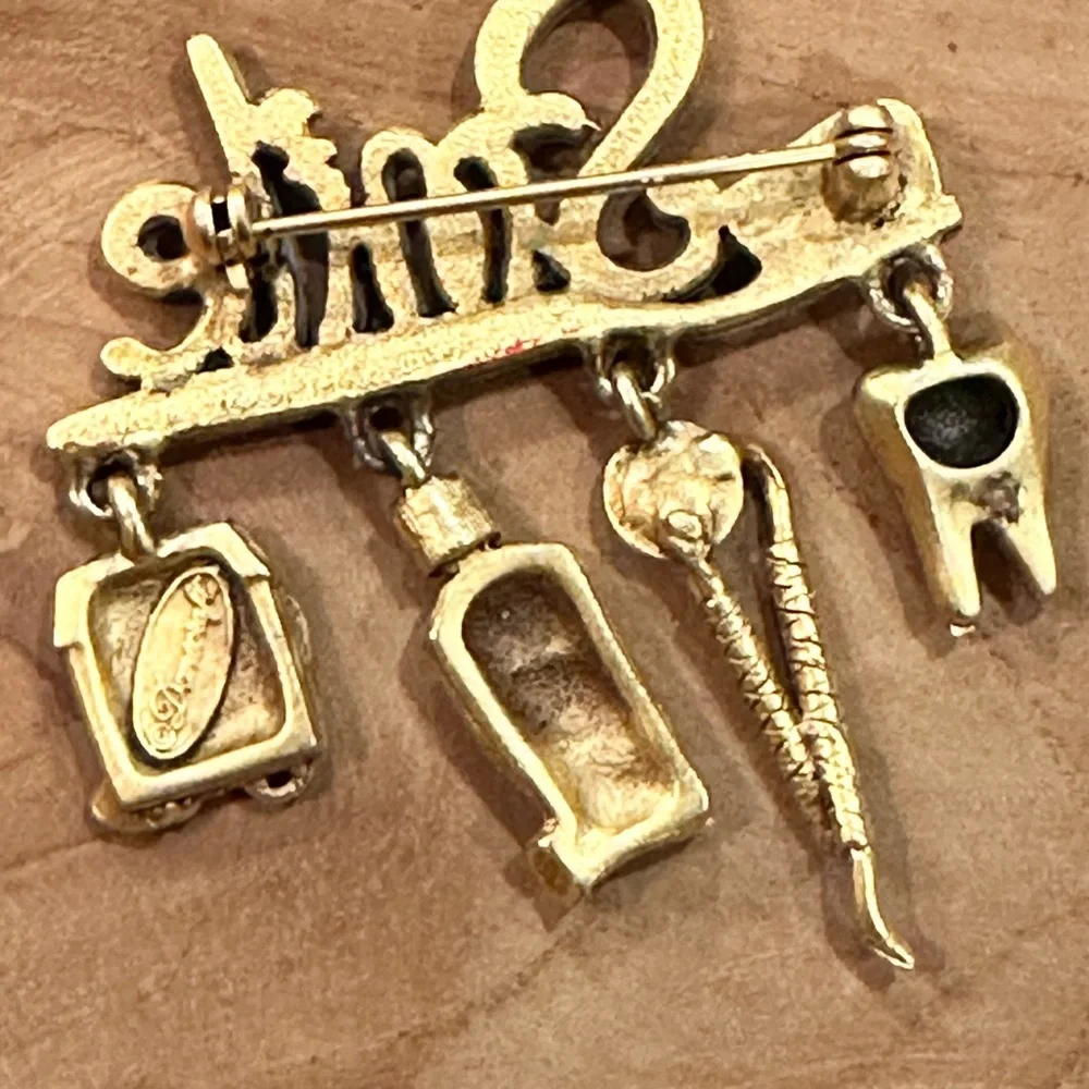 Women’s Dental Brooch Pin - Picture 2 of 5